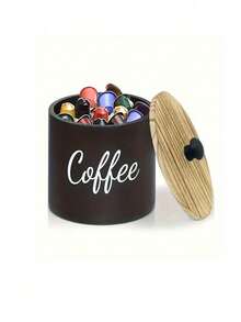 1pc Wooden Coffee Filter Packaging Box Farmhouse Coffee Filter Bracket Paper Tea Bag Coffee Bean Storage Box - Multicolor - View 9