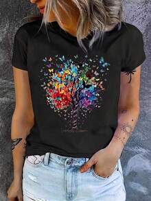 Women T-Shirts - Black 1 - View 2