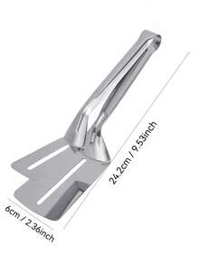 1 pieza Pinzas de acero inoxidable para BBQ - Utensilio de cocina multifuncional para la cocina y el camping - Plateado - Ver 11