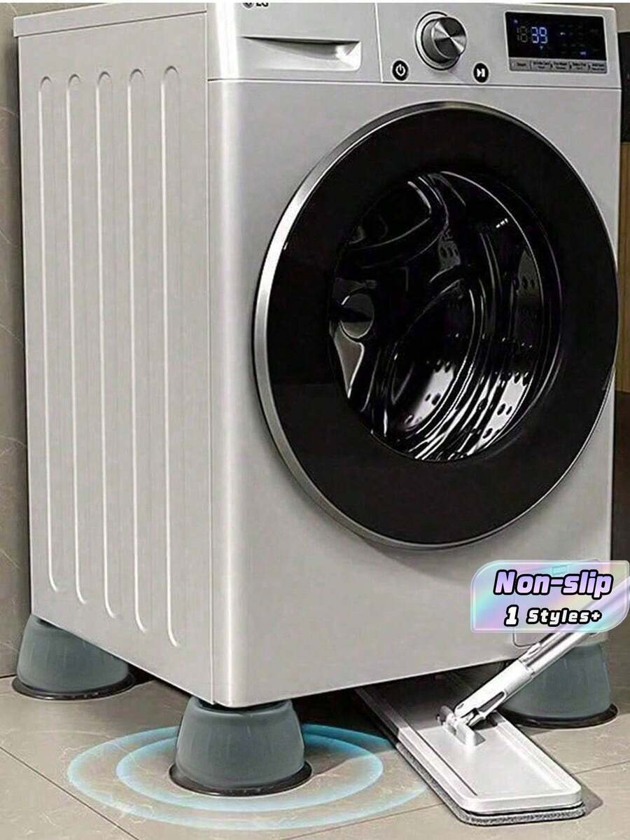 4/8/12Pcs Washing Machine Foot Pads, Anti Slip, Shock-Absorbing, Shock-Absorbing, Soundproof, All Drum Washing Machine, Silent, Universal, Height Increasing, Household Use