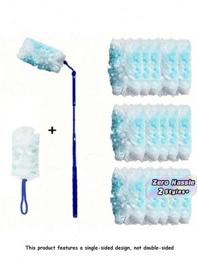 Refil para Panos de Limpeza Estáticos, Escova de Remoção de Poeira Doméstica, Escova de Limpeza e Limpeza Manual, Espanador Multifuncional. Adequado para Lavanderia, Eletrônicos, Móveis, Persianas, Ventiladores de Teto, Carros, Teclados. Suprimentos de Limpeza e Pequenas Ferramentas de Limpeza.