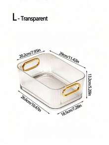 SHEIN 桌面收纳盒化妆品面膜口红护肤品杂物透明亚克力宿舍办公室储物篮 - 無色 - 查看 8