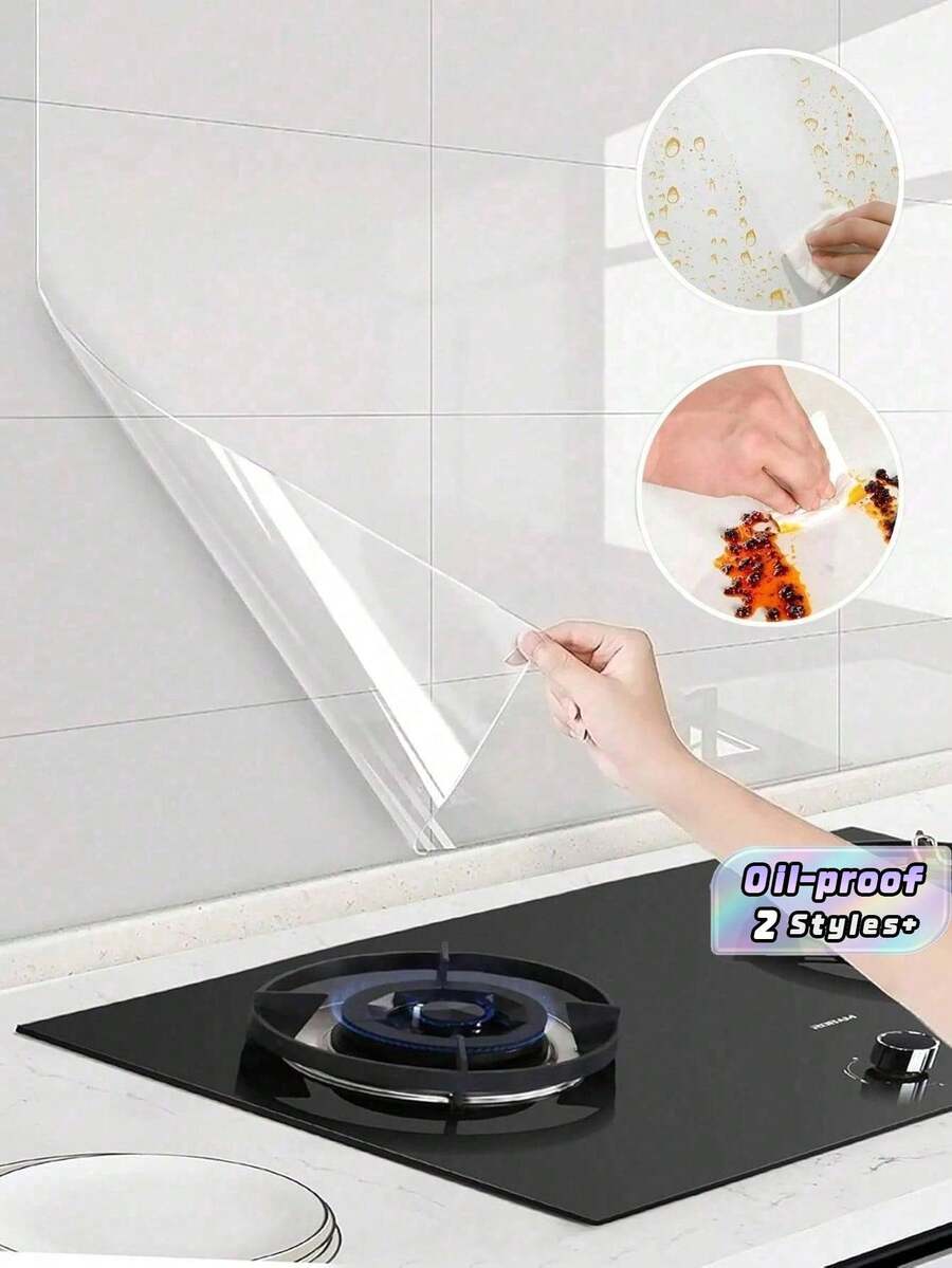 1 Roll, Kitchen Backsplash Sticker Wallpaper, Kitchen Stickers, Heat Resistant Tile Wall Stickers, Oil Waterproof Self-Adhesive Wallpaper For Kitchen, Cabinets, Stoves And Range Hoods