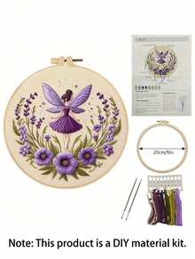 1PC New Winged Girl Embroidery DIY Kit With Manual & English Instructions, Easy For Beginners, Perfect Home Decor Holiday Gift, All-Season Handcrafted Decor - Multicolor - View 8