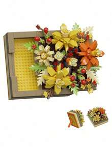 1pc Flowers Bouquet Building Blocks With Stand Holder And Surprise Box - Perfect For 14+ Adult Home Decor, Valentine's Day, Birthday Gifts,Gift For Lover Friends,Family - Multicolor - View 10