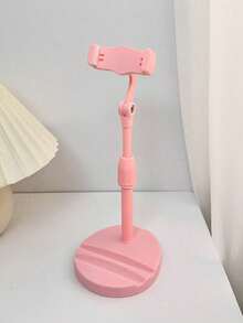 1PC Black Pink Adjustable 360 Rotation Desktop Phone Tablet Holder For Live Streaming Compatible With IPhone Android Phone Birthday Gift Phone Stand Accessories - Multicolor - View 15