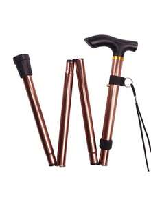 Adjustable Aluminum Crutch - Lightweight Folding Travel Cane With Ergonomic Grip & Non-Slip Tip For Walking Support, Hiking, Travel - Simple Version - View 14