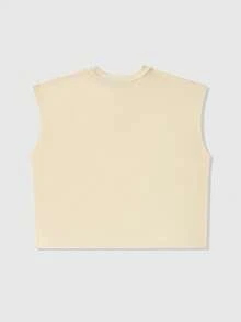 ROMWE MEN Street Life Men's Printed Rivet Loose Tank Top - Apricot - View 4