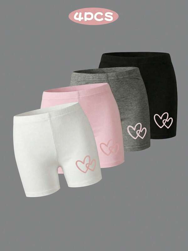 1 par de leggings de punto de unicolor con diseño de corazón minimalista y elegante para mujeres y adolescentes, cómodos para uso diario, de tela elástica y versátil