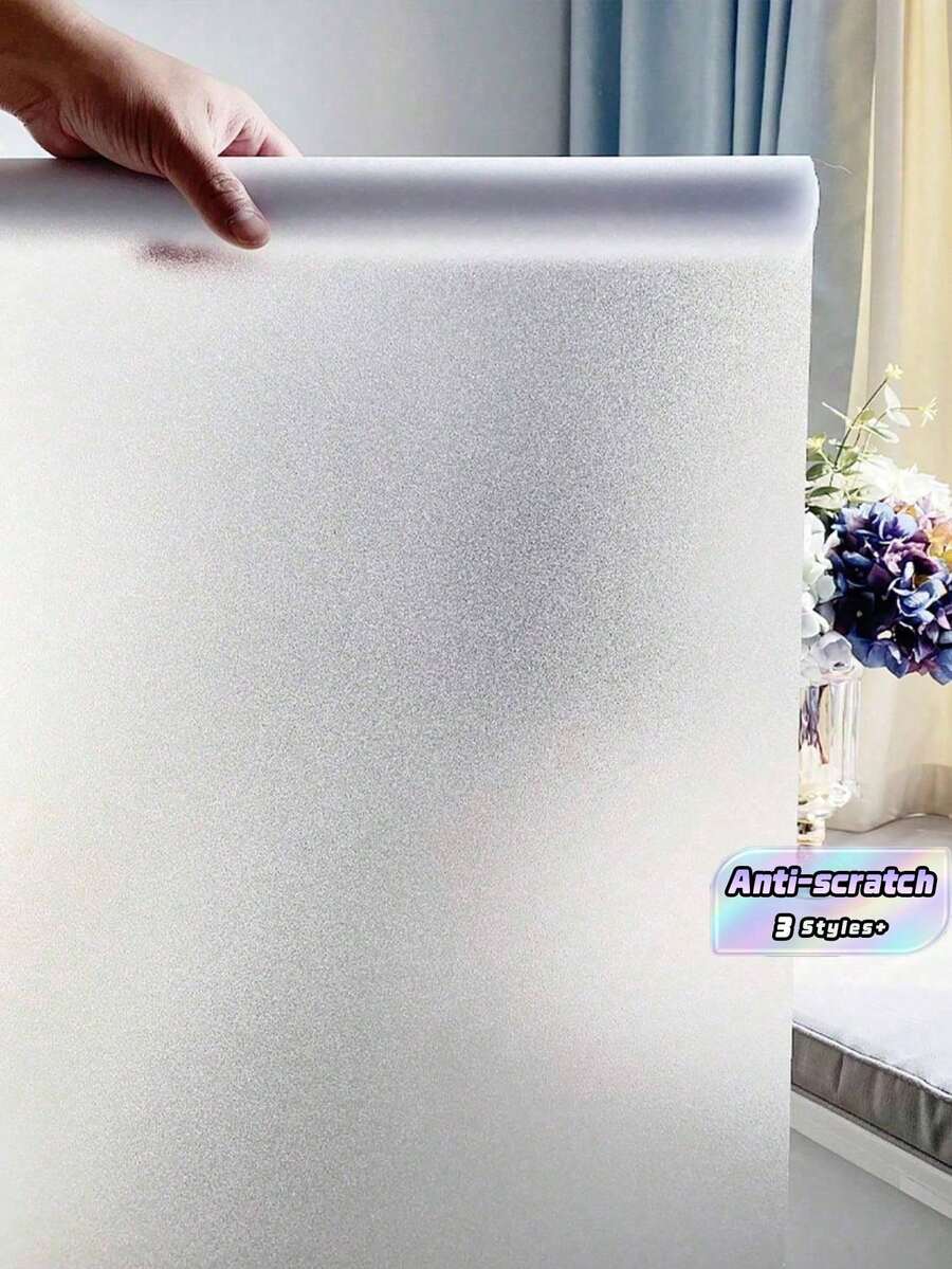 1 Cuộn Phim Dán Kính Mờ Chống Tia UV - Loại Dán Tĩnh Điện - Dùng Cho Văn Phòng, Phòng Họp, Phòng Tắm, Phòng Khách - Trong sáng - Xem 1