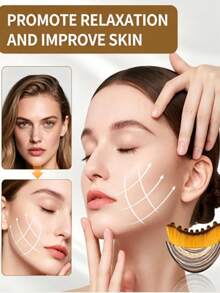 Cọ trang điểm tạo khối cho vùng da mặt, Cọ tạo khối cho vùng da mặt để dẫn lưu bạch huyết, Dụng cụ massage dẫn lưu bạch huyết khô, Thiết kế công thái học ôm sát da một cách chính xác, Cọ nền, Cọ che khuyết điểm, Cọ má hồng, Cọ tạo khối, Cọ má hồng, Cọ bronzer, Cọ phấn phủ, Cọ nền, Cọ má hồng - màu nâu - Xem 6