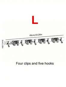 1 Pc Mop And Broom Holder Wall Mount Broom Hanger Mop Organizer Storage Tool Racks Stainless Steel Heavy Duty Utility Hooks For Home Kitchen Garden Laundry Garage Closet304 Stainless Steel Mop Clip, No Drilling Multifunctional Hanging Rack, Mop Hook, Bathroom Broom Storage Rack Home Bathroom Decor Summer - Silver - View 11