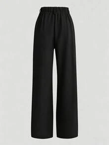 Franclia Fashionable Women's Regular Sleeveless Vest Jacket And Pants Brown Suit, Suitable For Office Wear - Black - View 5