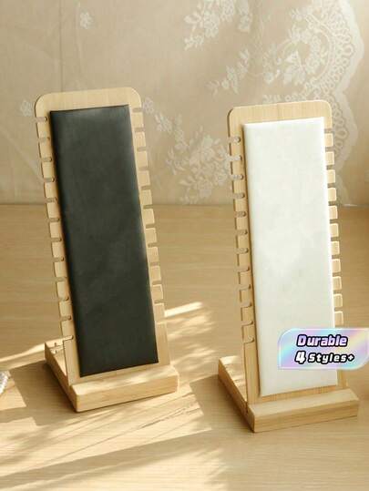 1 Elegant Bamboo Vertical Jewelry Necklace Display Stand, Perfect For Storing And Displaying Your Favorite Accessories, An Ideal Storage Solution For Women, A Stylish Travel Companion, And A Thoughtful Back-To-School Gift For Fashion Enthusiasts. This Delightfully Practical Storage Stand Elevates Your Home Decor Style, Suitable For Any Occasion Or Celebration.