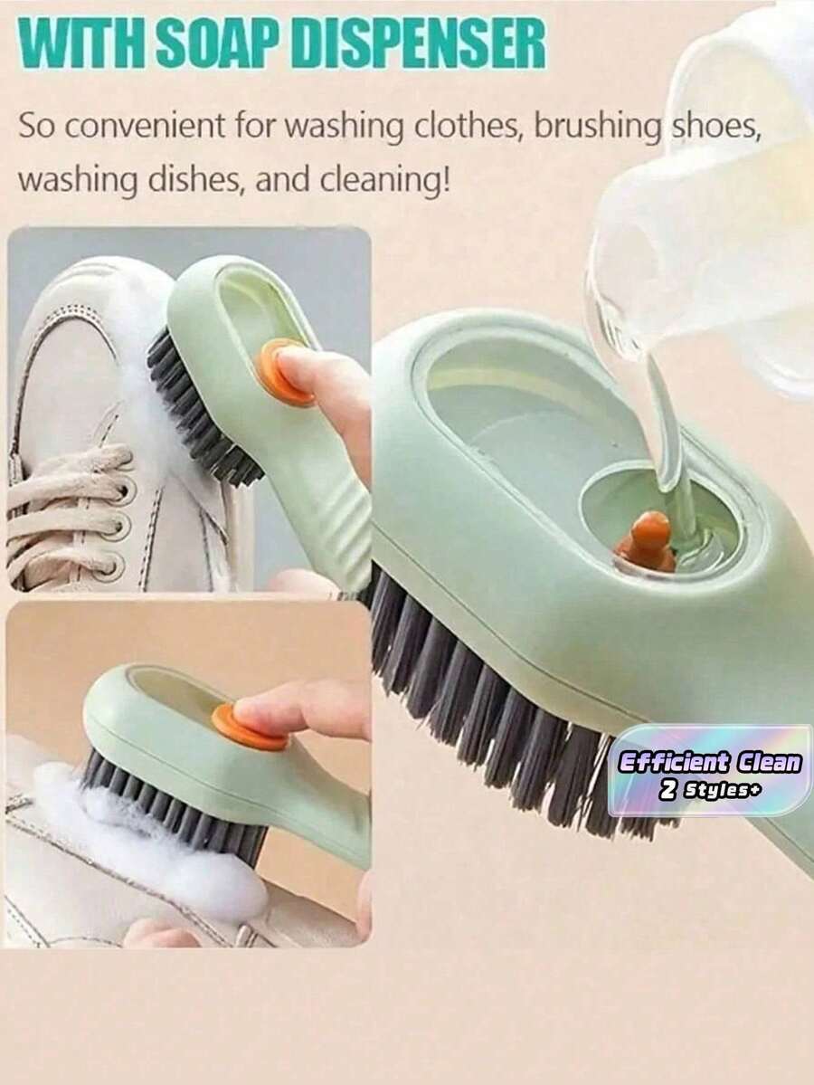 SHEIN 1 Bàn chải lông mềm đa năng dùng để làm sạch giày, giúp ngăn ngừa hư hại. - Nhiều màu - Xem 1