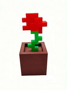 1pc Flower Desktop Decoration Artificial Potted Plant Fake Flowers In Pot Home Office Table Centerpiece Gaming Room Living Room Decor - multicolor - View 13