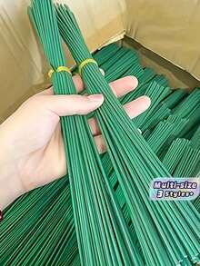10/30/50 件人造花茎，可弯曲 DIY 绿色花线棒，适用于婚礼花束家居节日装饰（万圣节/圣诞节/波西米亚风） - 綠色 - 查看 2