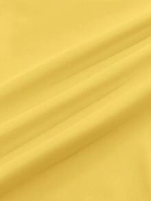 SWAVVY Men's Casual Single-Breasted Short Sleeve Shirt, Versatile For Daily Wear - Yellow - View 4