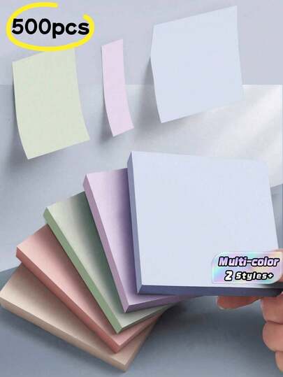 Sticky Notes | Random Colors, Portable Self-Adhesive Bookmarks & Memo Pads For Home Office School