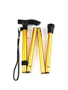 Adjustable Aluminum Crutch - Lightweight Folding Travel Cane With Ergonomic Grip & Non-Slip Tip For Walking Support, Hiking, Travel - Simple Version - View 16