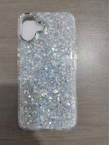 1-Piece Luxury Shiny Diamond Leather Phone Case Compatible With  16e ,16,16 Pro,16Pro Max ,16Plus - Silver - View 18