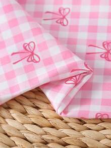 SHEIN 4pcs/Set Baby Girls' Casual Comfortable Daily Versatile Strap Romper, Suitable For Summer Vacation & Outings - Multicolor - View 6