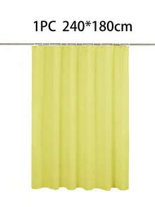 Modern Simple Solid Color Fabric Shower Curtain For Bathroom, Shower Room And Dorm - Beige - View 17