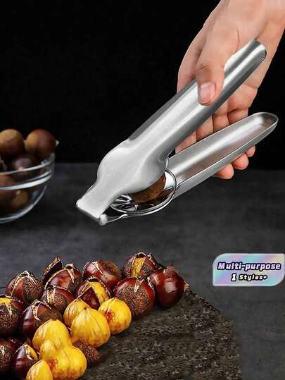 Stainless Steel Chestnut Peeling Special Tool, Household Raw Chestnut Opener, Cross Knife Chestnut Peeling And Shell Peeling Tool