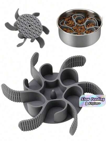 Dog Slow Feeder Dog Bowls Silicone Spiral Dog Food Bowls Feeder Insert To Slow Down Eating For Large Medium Small Breed Dogs Perfect With Stainless Steel Glass Ceramic Dog Bowls