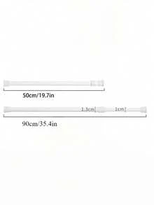 Barra de tensión ajustable sin taladro, barra de cortina telescópica de acero y plástico de alta resistencia para ducha, armario, ventana, toalla y armario. - Multicolor - Ver 13