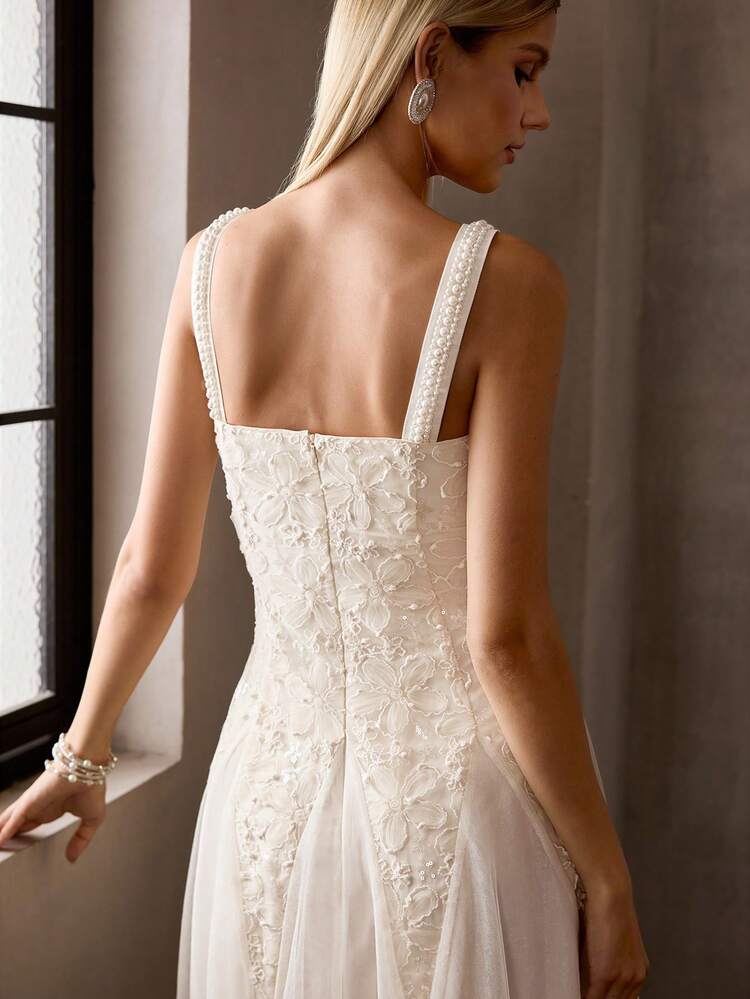 FASHIONABLE EMBROIDERY ELEGANT WOMEN LONG DRESS
