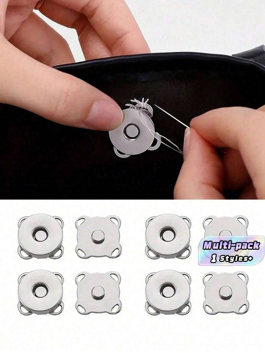 4 Cặp/10 Cặp/20 Cặp Nút Nam Châm Tự Làm, Khóa Nam Châm Hình Hoa Mận Khâu Tay, Nút 18mm