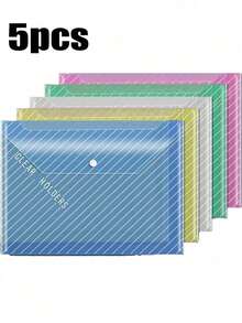 5/10pcs A4 Clear PP Document Bags, Waterproof Plastic File Folders Envelopes For Office School Supplies - Document Bag - View 14