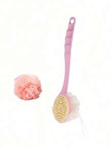 Long Handle Shower Brush, Multi-Purpose Brush For Back Exfoliation And Shower Cleaning - Multicolor - View 9