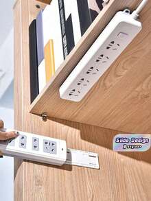 1PC Wall-Mounted Router Socket Holder - Non-Perforated Plastic Cable Organizer For Data/Wire Storage - Multicolor - View 1