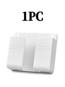 3pcs Big Punch-Free Mobile Phone Holder Wall Mount Stand Remote Control Organizer Storage Box Charging Bedside Container Rack - White - View 9