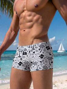 Azuldrift Bañador de hombre con estampado tropical - Multicolor - Ver 2