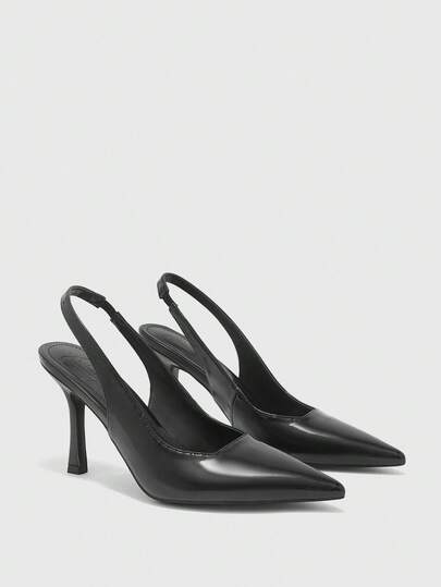 CUCCOO BIZCHIC Women's New Stylish High Heels With Color Blocking, Pointed Toe, Open Back, Round Toe, Sexy & Versatile For Commute, Holiday, Spring/Autumn, Workplace, Classic Elegant Pumps