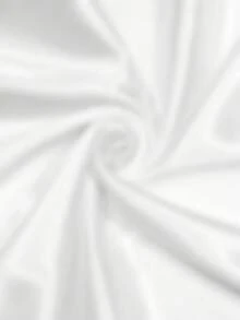 SHEIN 1 Pieza de Tela de Satén Blanco Seda Simulada - Para Ropa DIY, Manteles y Decoración de Bodas - Blanco - Ver 1