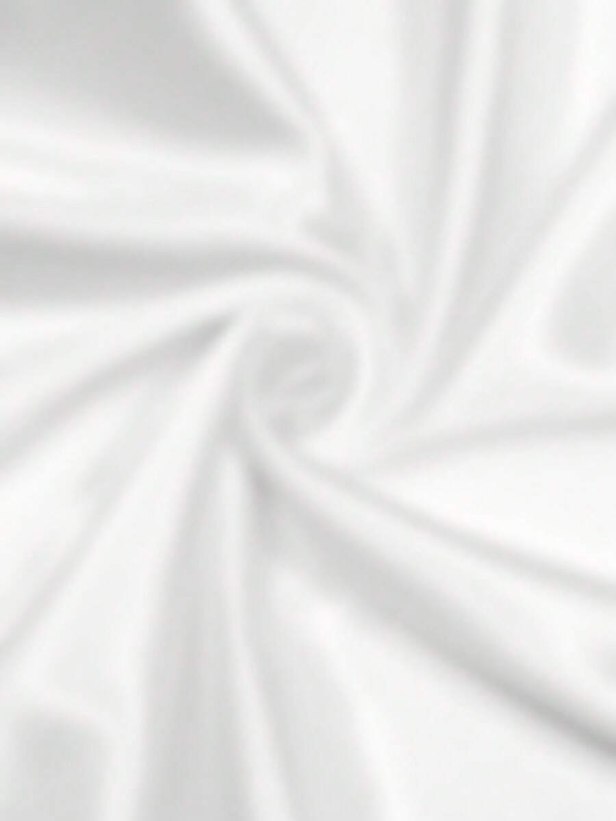SHEIN 1 Pieza de Tela de Satén Blanco Seda Simulada - Para Ropa DIY, Manteles y Decoración de Bodas - Blanco - Ver 1