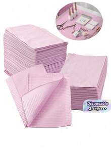 20Pcs Disposable Table Covers - Foldable Cleaning Pads For Nail Salons, Dental Clinics & Medical Use, Disposable For Manicure, Tattoo & Beauty Treatments - Multicolor - View 1