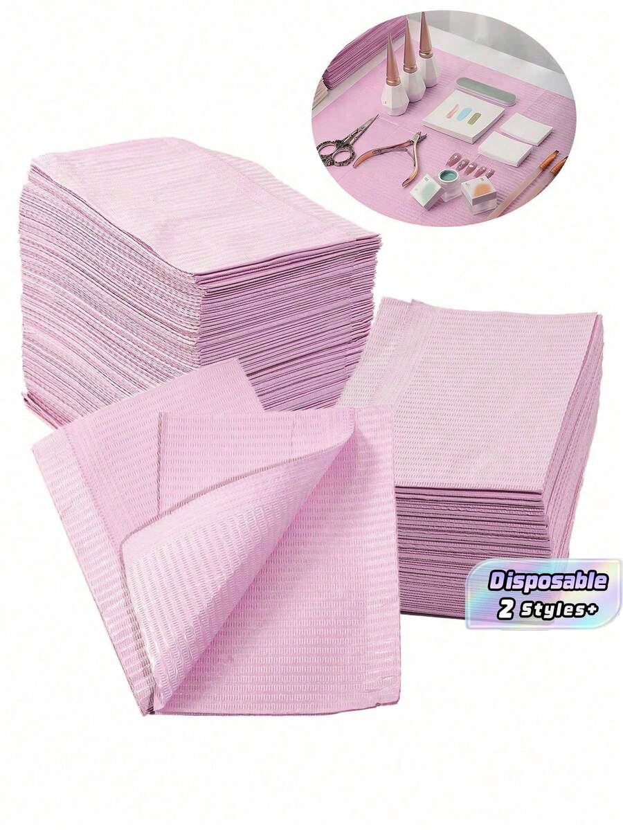 20Pcs Disposable Table Covers - Foldable Cleaning Pads For Nail Salons, Dental Clinics & Medical Use, Disposable For Manicure, Tattoo & Beauty Treatments - Multicolor - View 1