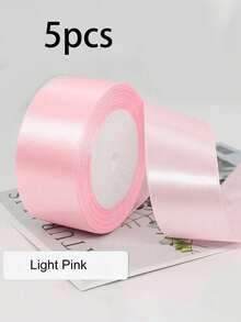 1 Gulungan Pita Satin Lebar 4cm, Ideal untuk Membuat Jepit Rambut DIY, Kerajinan Tangan, dan Dekorasi Kue. - Baby Pink - View 10