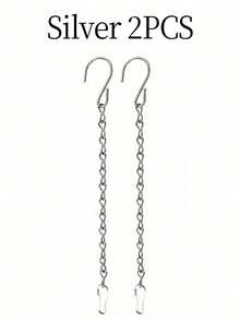 2PCS Black Decorative Chains For Hanging, Plant Basket Bird Cage Hook, Signboard Hanger Chain - Multicolor - View 14