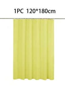 Modern Simple Solid Color Fabric Shower Curtain For Bathroom, Shower Room And Dorm - Beige - View 16