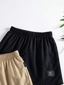 SHEIN 男童休闲纯色短裤，夏季 - 彩色 - 查看 8