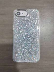 1-Piece Luxury Shiny Diamond Leather Phone Case Compatible With  16e ,16,16 Pro,16Pro Max ,16Plus - Silver - View 15