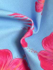 Swim Vcay Bộ bikini in họa tiết mới dành cho nữ, thiết kế buộc dây, thích hợp cho kỳ nghỉ xuân/hè và đi biển. - Màu xanh lam - Xem 6