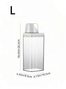 1 个容器 I 塑料洗衣粉分配器，适用于液体或粉末，不易破碎的洗涤剂收纳盒（可容纳 24/37/50/65 盎司） - 無色 - 查看 11