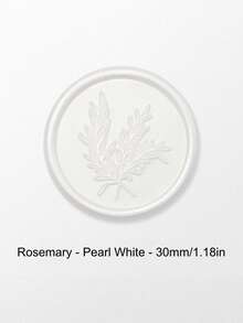 50 piezas de pegatinas de lacre autoadhesivas con diseño de romero, adecuadas para usar en artículos de regalo, sobres de invitaciones de boda y para sellar el cierre. - Blanco - Ver 12